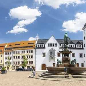 Panorama of Obermarkt with Council Pharmacy