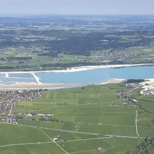 Panorama in spring from Tegelberg