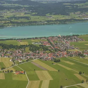 Panorama from Tegelberg to Waltenhofen and the Forggensee Panorama from Tegelberg to Waltenhofen and the Forggensee