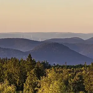 Panorama view from Schliffkopf over forest and mountains