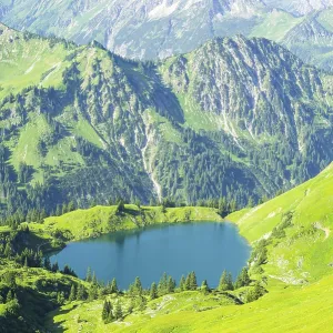 Panorama from Zeigersattel to Seealpsee Panorama from Zeigersattel to Seealpsee