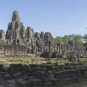 Panoramic picture of the south side of Bayon Temple