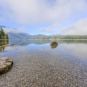 Panoramic view of Alps and Eibsee Lake Bavaria Germany Panoramic view of Alps and Eibsee Lake Bavaria Germany