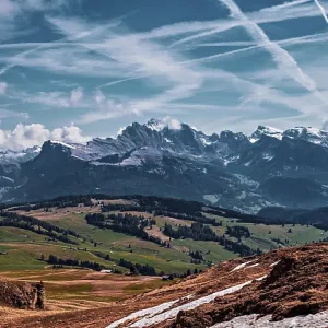Panoramic view of the Alps in South Tyrol Panoramic view of the Alps in South Tyrol