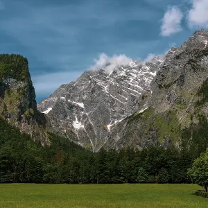 Panoramic view of the mountains in Berchtesgadener Land in Bavaria Panoramic view of the mountains in Berchtesgadener Land in Bavaria