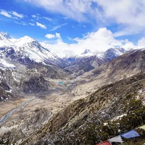 Panoramic Valley Print: Nepal's Annapurna Region