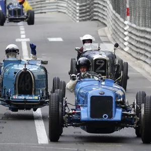 Parade of vintage pre-war racing cars Parade of vintage pre-war racing cars