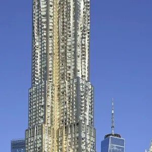 Park Place Tower skyscraper, in the background One World Trade Centre Park Place Tower skyscraper, in the background One World Trade Centre