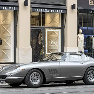 Parked vintage sports car Ferrari 275 GTB4
