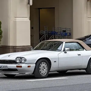 Parked vintage sports car Jaguar XJ-S V12 Convertible Parked vintage sports car Jaguar XJ-S V12 Convertible