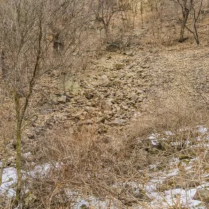 Path made of granite stones