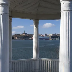 Pavilion, Baltic Sea, view of Sodermalm district
