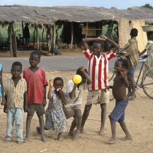 People, children on a street market People, children on a street market