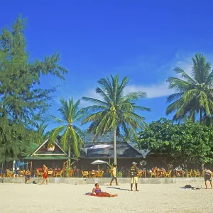 People, palm trees, beach, Railay West People, palm trees, beach, Railay West