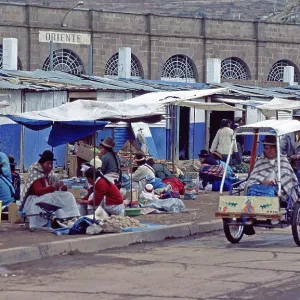 People, woman, market, rickshaw