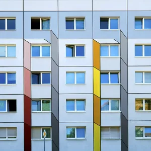 Perspective Colour Design Print, Dessau Facade