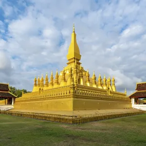 Pha That Luang stupa, Vientiane, Laos, Asia Pha That Luang stupa, Vientiane, Laos, Asia