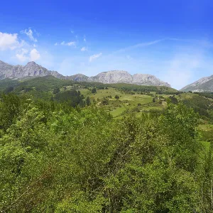 Picos de Europa view from Potes in Cantabria Spain