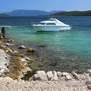 Picturesque scene of rocky adriatic beach