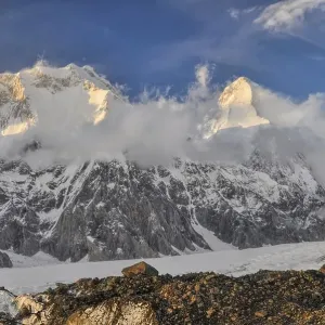 Picturesque view Tian Shan mountain range in Kyrgyzstan