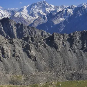 Picturesque view of Tien-Shan mountain range in Kyrgyzstan