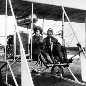 Pilot of a biplane, 1920s, Germany, Europe Pilot of a biplane, 1920s, Germany, Europe