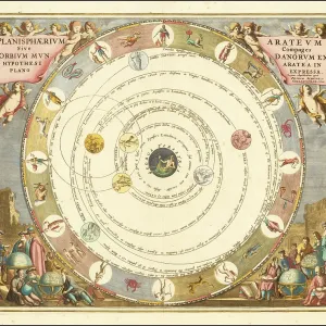 Planisphaerium Arateum, part of the famous celestial atlas Harmonia Macrocosmica by Andreas Cellarius Planisphaerium Arateum, part of the famous celestial atlas Harmonia Macrocosmica by Andreas Cellarius