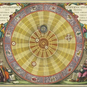 Planisphaerium Copernicanum Heliocentric Sky Diagram Print