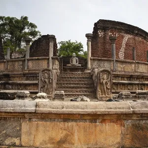 Polonnaruwa - the ruins of an ancient temple Polonnaruwa - the ruins of an ancient temple