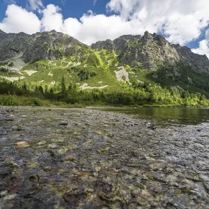 Popradske Pleso lake in High Tatras mountains in Slovakia