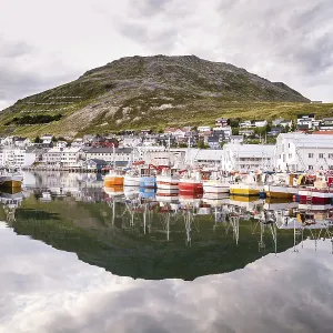 Port of Honningsvag in Finnmark Norway