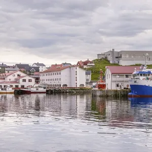 Port of Honningsvag in Finnmark Norway
