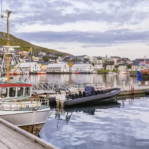 Port of Honningsvag in Finnmark Norway
