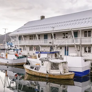 Port of Honningsvag in Finnmark Norway