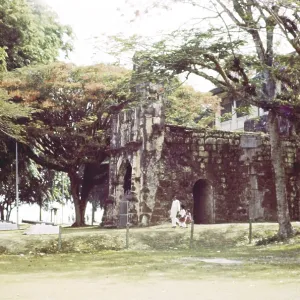 Porta de Santiago, historic Portuguese gateway of A Famosa fortress