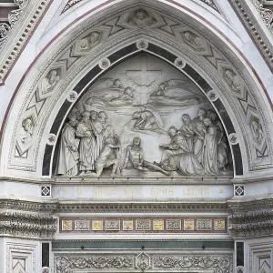 Portal of the Holy Cross Basilica in Florence