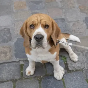 Portrait of a beagle (Canis lupus familiariss)