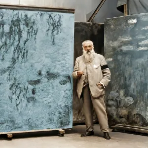 Portrait of Claude Monet, studio at Giverny Portrait of Claude Monet, studio at Giverny