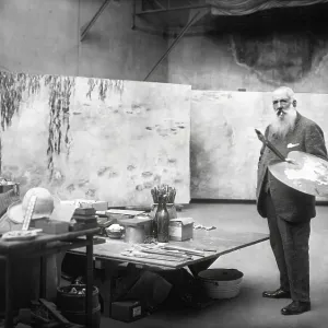 Portrait of Claude Monet, studio at Giverny Portrait of Claude Monet, studio at Giverny