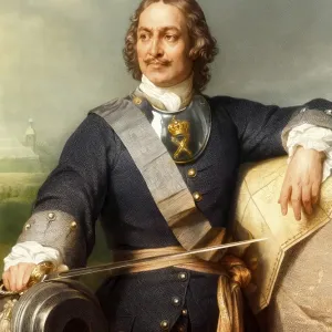 Portrait of Peter the Great, Peter I or Pyotr Alexeyevich Romanov