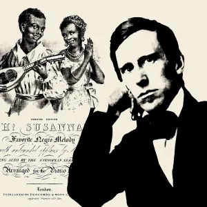 Portrait of Stephen Collins Foster with Oh! Susanna Print Portrait of Stephen Collins Foster with Oh! Susanna Print