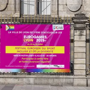 Poster, Eurogames, sports event for diversity and LGBTIQ+