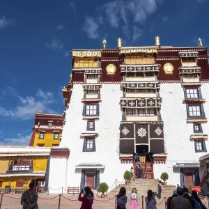 Potala Palace, courtyard, former palace of the Dalai Llama Potala Palace, courtyard, former palace of the Dalai Llama