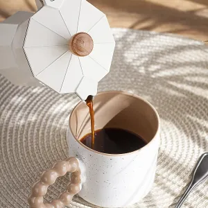 Coffee Print: Fresh Brew in Ceramic Cup Coffee Print: Fresh Brew in Ceramic Cup