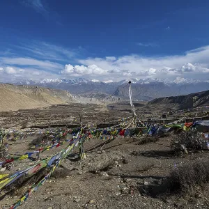 Praying flags, Ghar Gumba monastery Praying flags, Ghar Gumba monastery