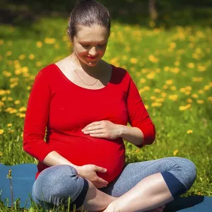 Pregnancy yoga exercise