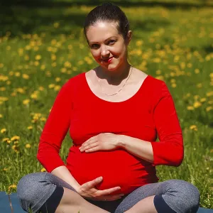 Pregnancy yoga exercise