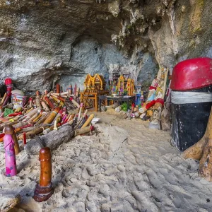 Princess cave at Phra Nang beach near Krabi