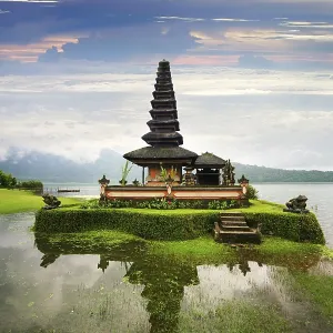 Pura Ulun Danu Temple at Sunset Print, Bali, Indonesia Pura Ulun Danu Temple at Sunset Print, Bali, Indonesia