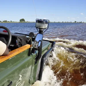 Pure adventure: the 4x4 game drive through the rivers and lakes of the Okavango Delta swamps Pure adventure: the 4x4 game drive through the rivers and lakes of the Okavango Delta swamps